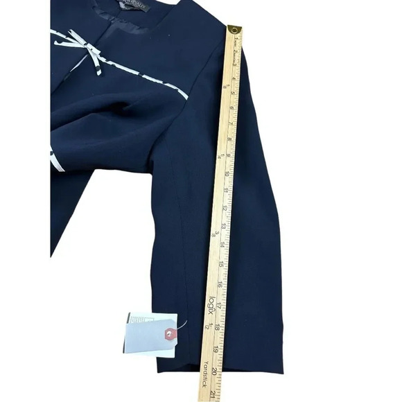 Marina Rinaldi Marin Cannes Blazer Jacket Navy/White Size 16 New - Picture 5 of 16